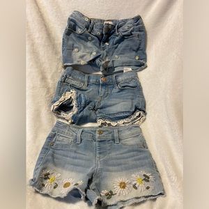 3 Pairs Denim Girls Shorts